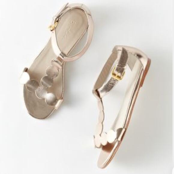 Boden Palma Rose Gold Leather Sandals size 39 size 9 - Picture 1 of 9